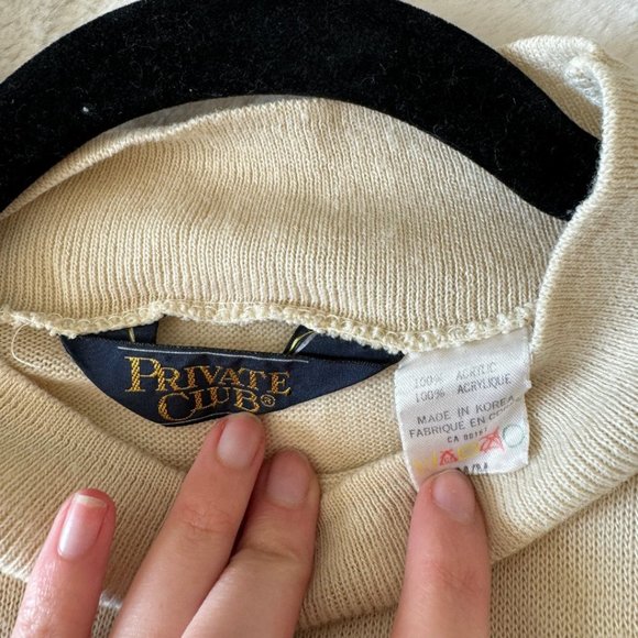 Private Club Mock Neck Ballon Sleeve Light Sweater | US L - Picture 4 of 5